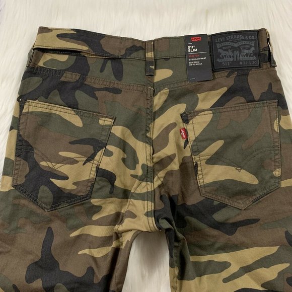 Levi's Green Camo 511 Men's Slim Pants Jeans - Picture 5 of 5